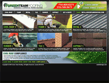 Tablet Screenshot of greenteamroofing.com